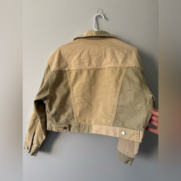 Jacket sand-colored patchwork denim by Pull & Bear, Size S, new with tag - Picture 12 of 16